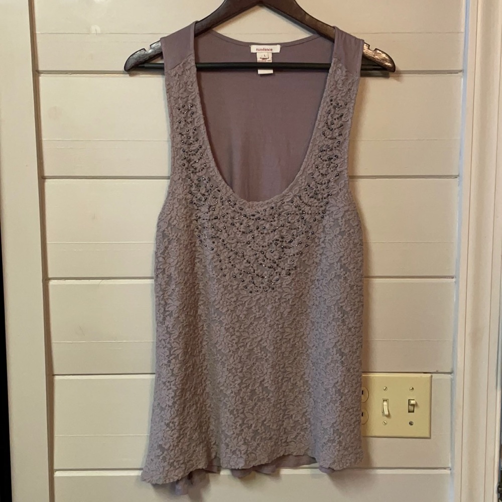 Sundance Racy Lacy Tank Top Size L.